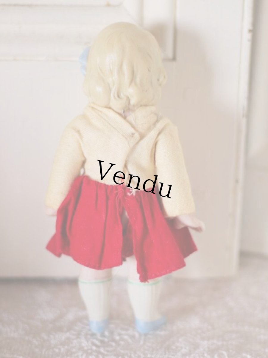 画像6:  Blue ribbon All bisque doll  // 6.5in (6)