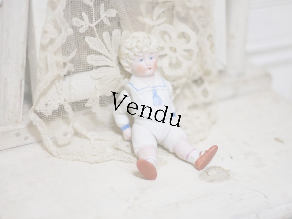 画像3: Hertwig All Bisque Doll //sailor blue ribbon//4.5in (3)