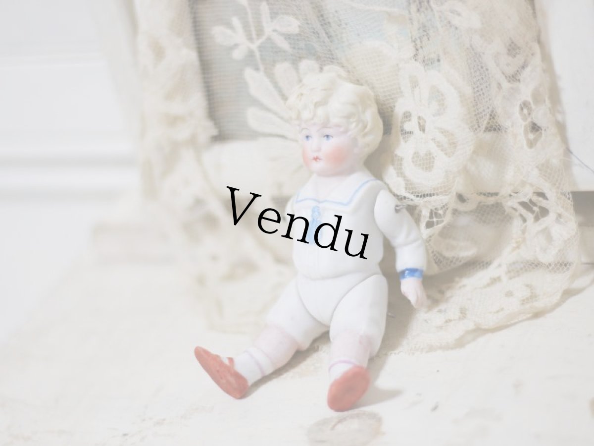 画像4: Hertwig All Bisque Doll //sailor blue ribbon//4.5in (4)