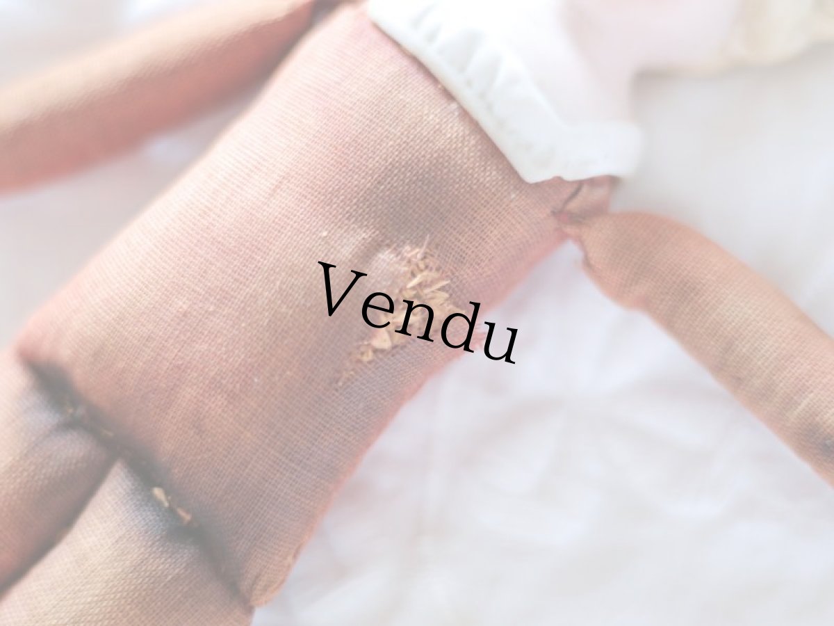 画像7: RARE!! Red Body & Blond Hear & Race Shoulder China head doll //7in (7)