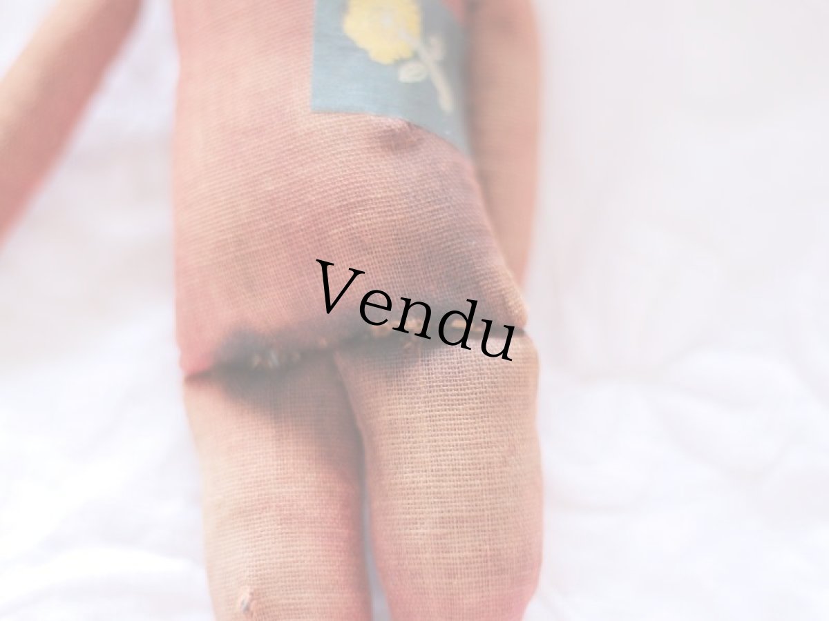 画像9: RARE!! Red Body & Blond Hear & Race Shoulder China head doll //7in (9)