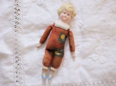 画像5: RARE!! Red Body & Blond Hear & Race Shoulder China head doll //7in (5)