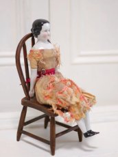 画像3: Rare!Classic China head doll & Chair SET //9.5in (3)