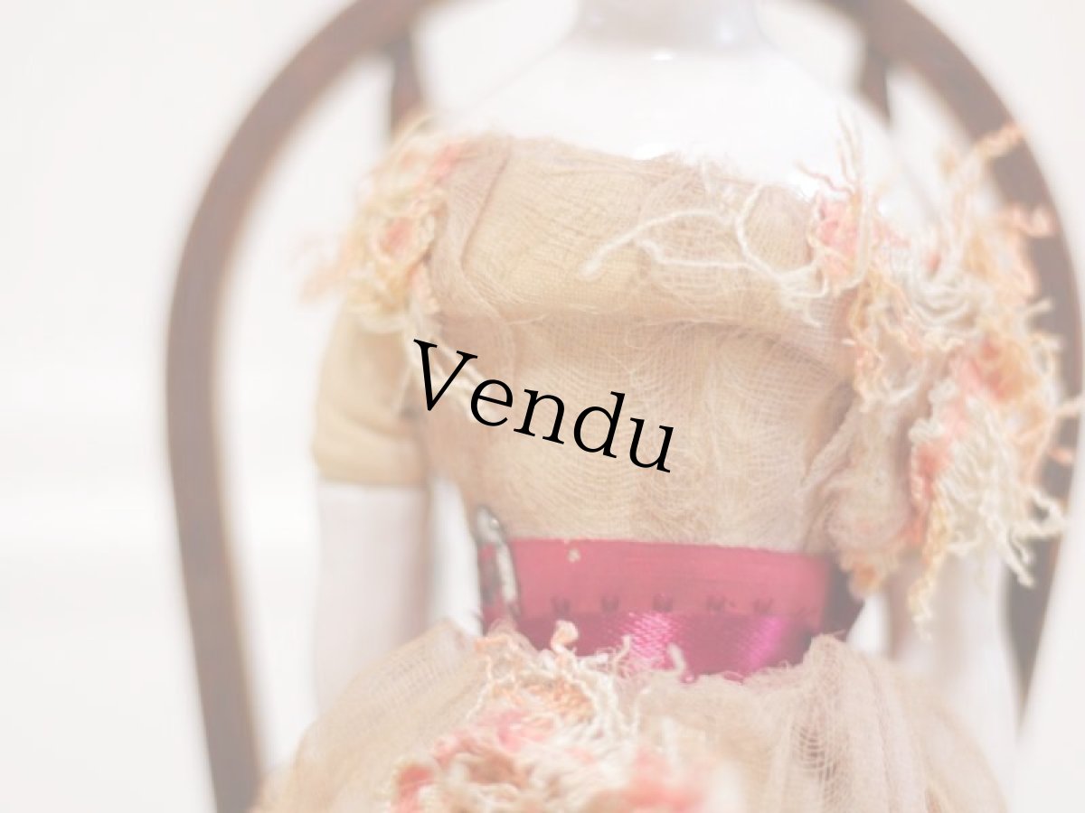 画像5: Rare!Classic China head doll & Chair SET //9.5in (5)