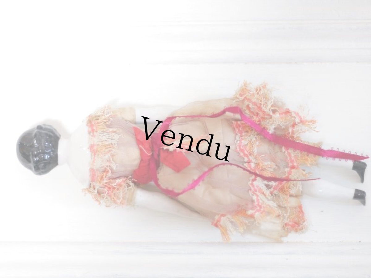 画像10: Rare!Classic China head doll & Chair SET //9.5in (10)