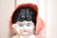 画像2: Rare!Blouse shoulder & Pink boots Hertwig China head doll  //13.5in (2)