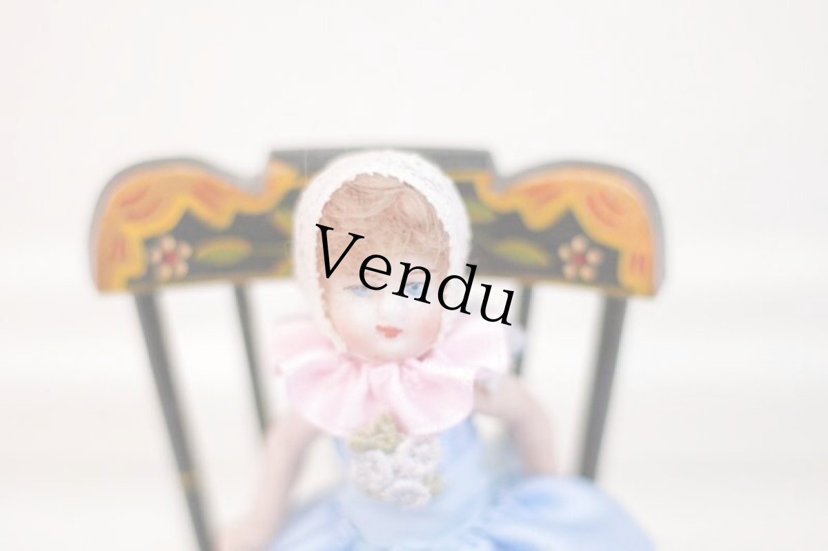 画像2: mignonette chair set G/all bisque//France蚤の市 (2)