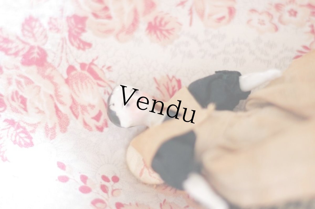 画像7: RARE!! Old Mini China head doll (7)