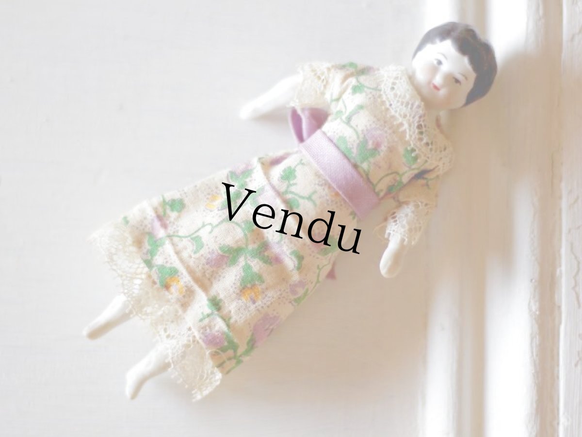 画像4: RARE!! Mini mini China head doll (4)