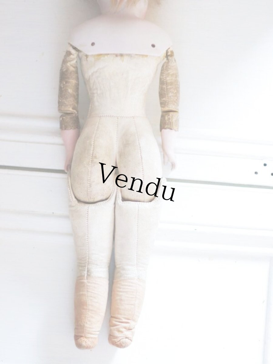 画像14: RARE!!! Kestner white bisque shoulder head Kid body //16in/41cm (14)
