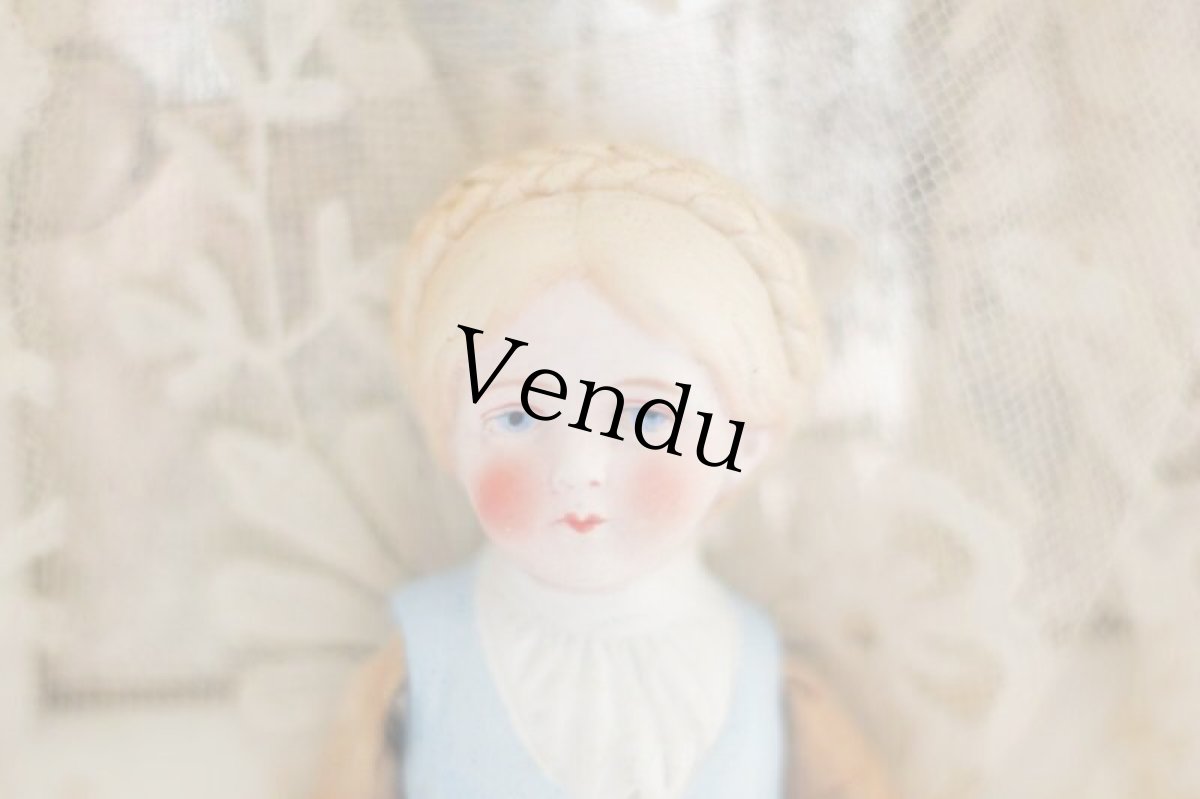 画像2: Kさま専用カートです。Rare!! 三つ編みヘアのチャイナヘッドドール//6-3/4in (2)