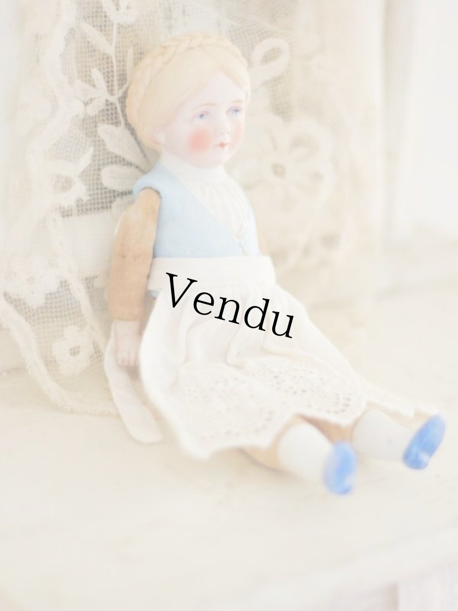 画像3: Kさま専用カートです。Rare!! 三つ編みヘアのチャイナヘッドドール//6-3/4in (3)