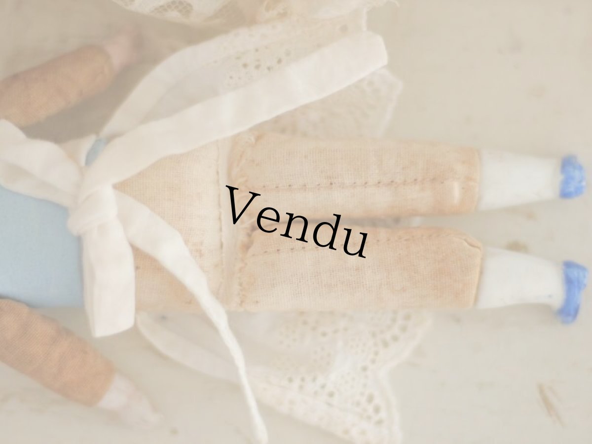 画像8: Kさま専用カートです。Rare!! 三つ編みヘアのチャイナヘッドドール//6-3/4in (8)