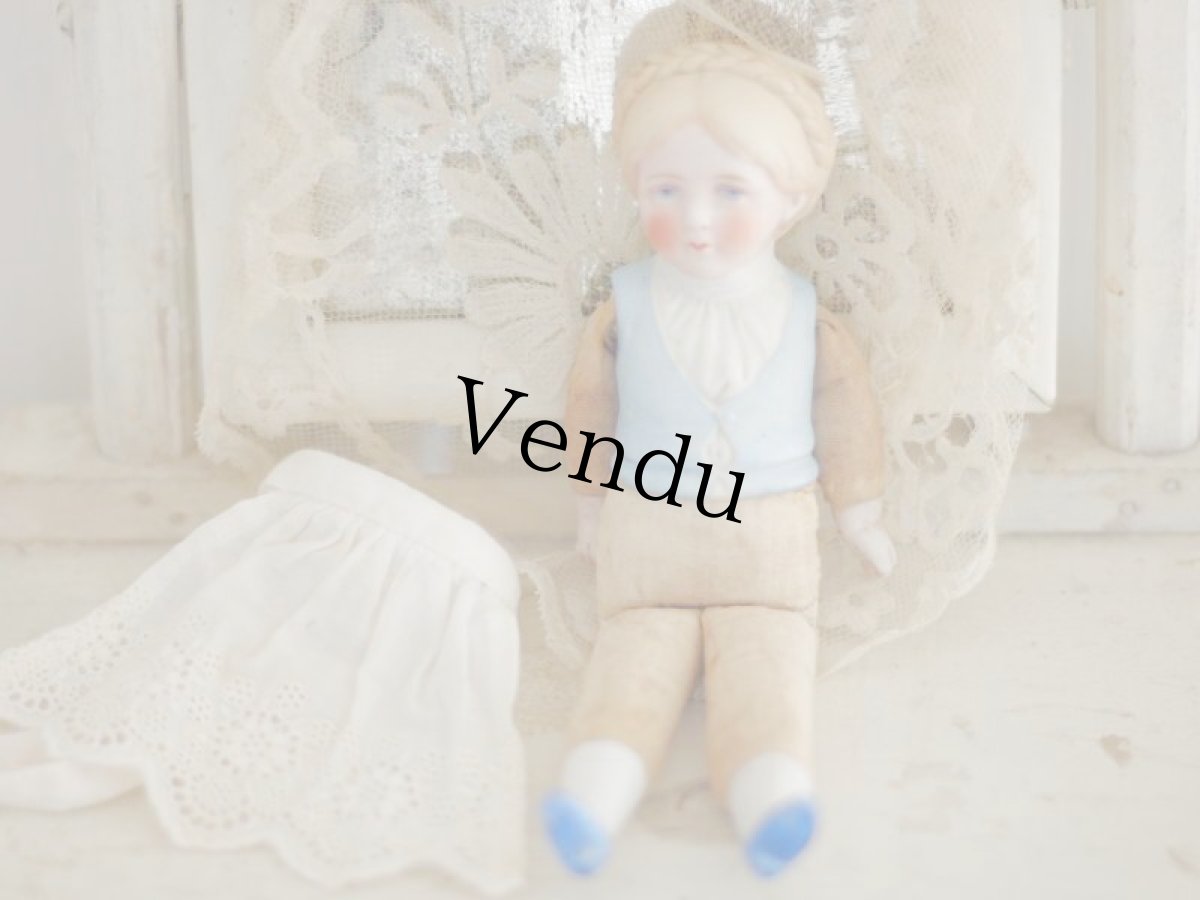 画像9: Kさま専用カートです。Rare!! 三つ編みヘアのチャイナヘッドドール//6-3/4in (9)