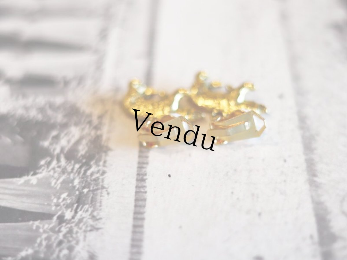 画像4: bRigitte:クマのイヤリング KB19/ヨーロッパヴィンテージ (4)