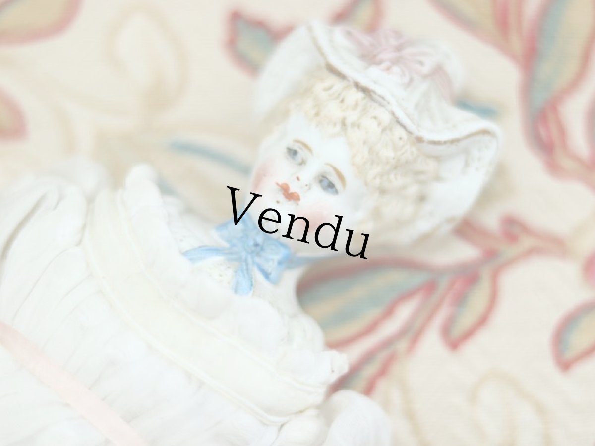 画像13: Bonnet China Head Doll / Hertwig /10.5in (13)