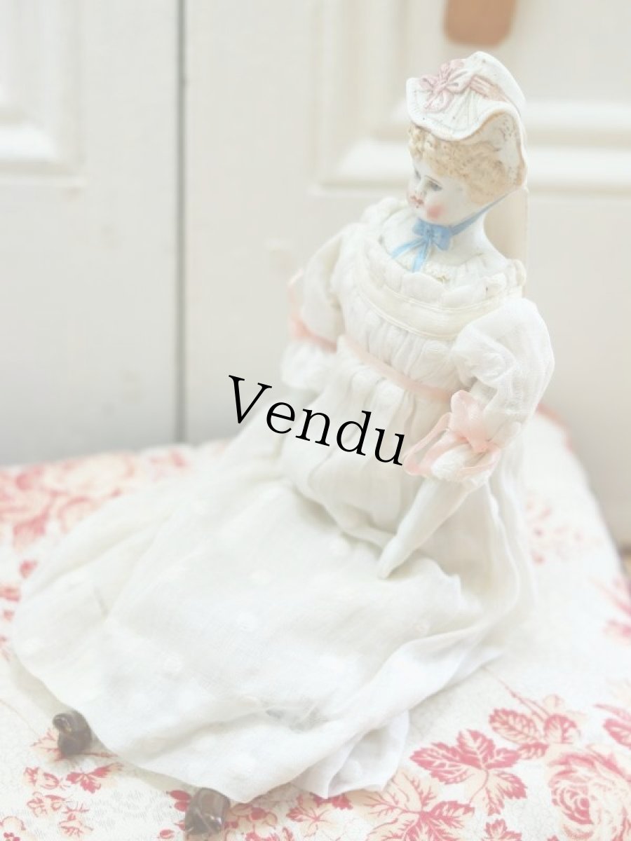 画像3: Bonnet China Head Doll / Hertwig /10.5in (3)