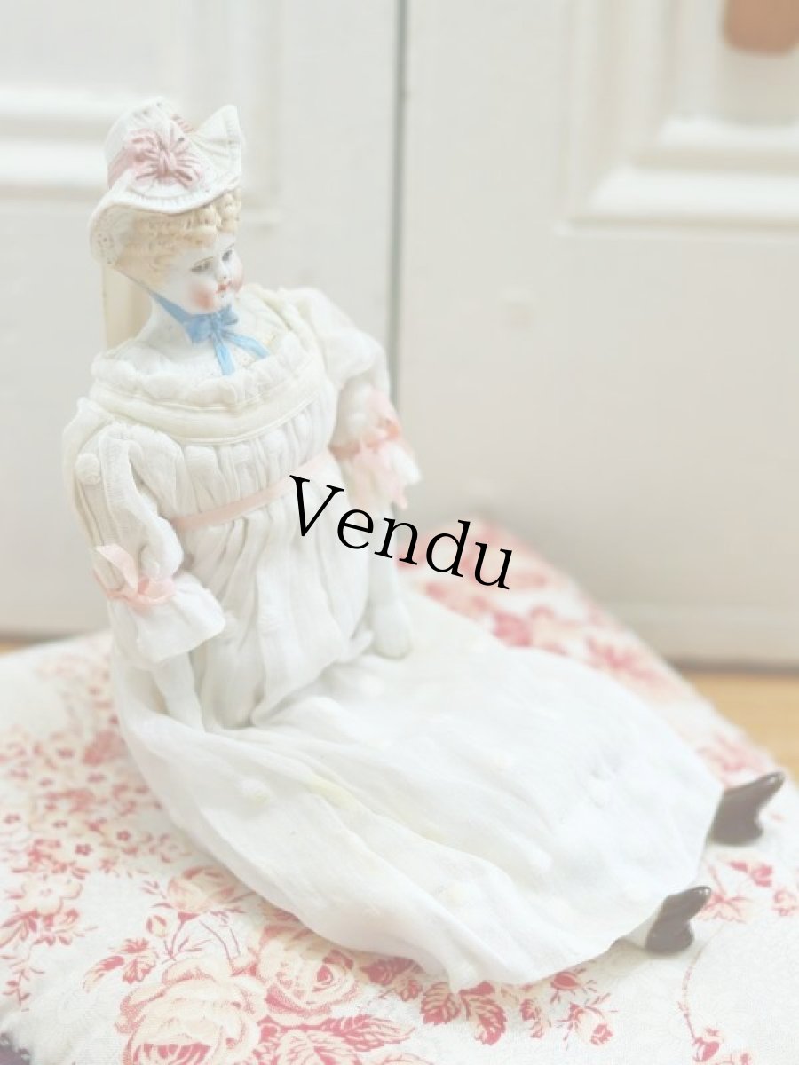 画像2: Bonnet China Head Doll / Hertwig /10.5in (2)