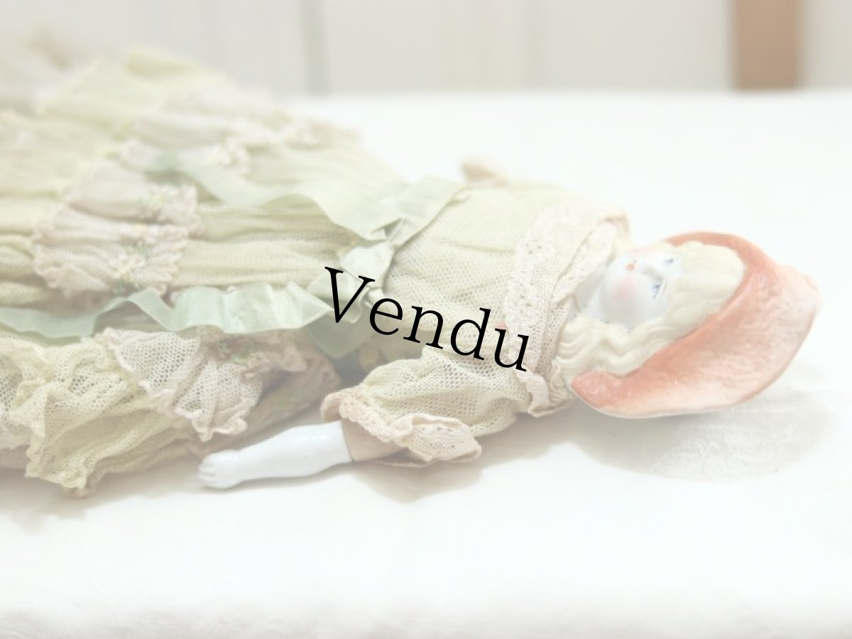 画像15: Bonnet China Head Doll / Hertwig /11in (15)