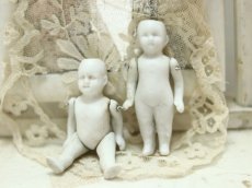 画像1: White All Bisque Doll Set (1)