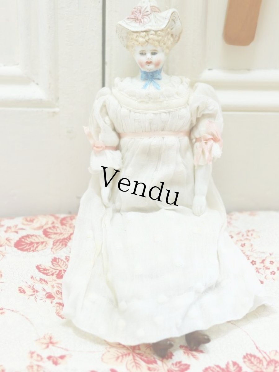 画像1: Bonnet China Head Doll / Hertwig /10.5in (1)