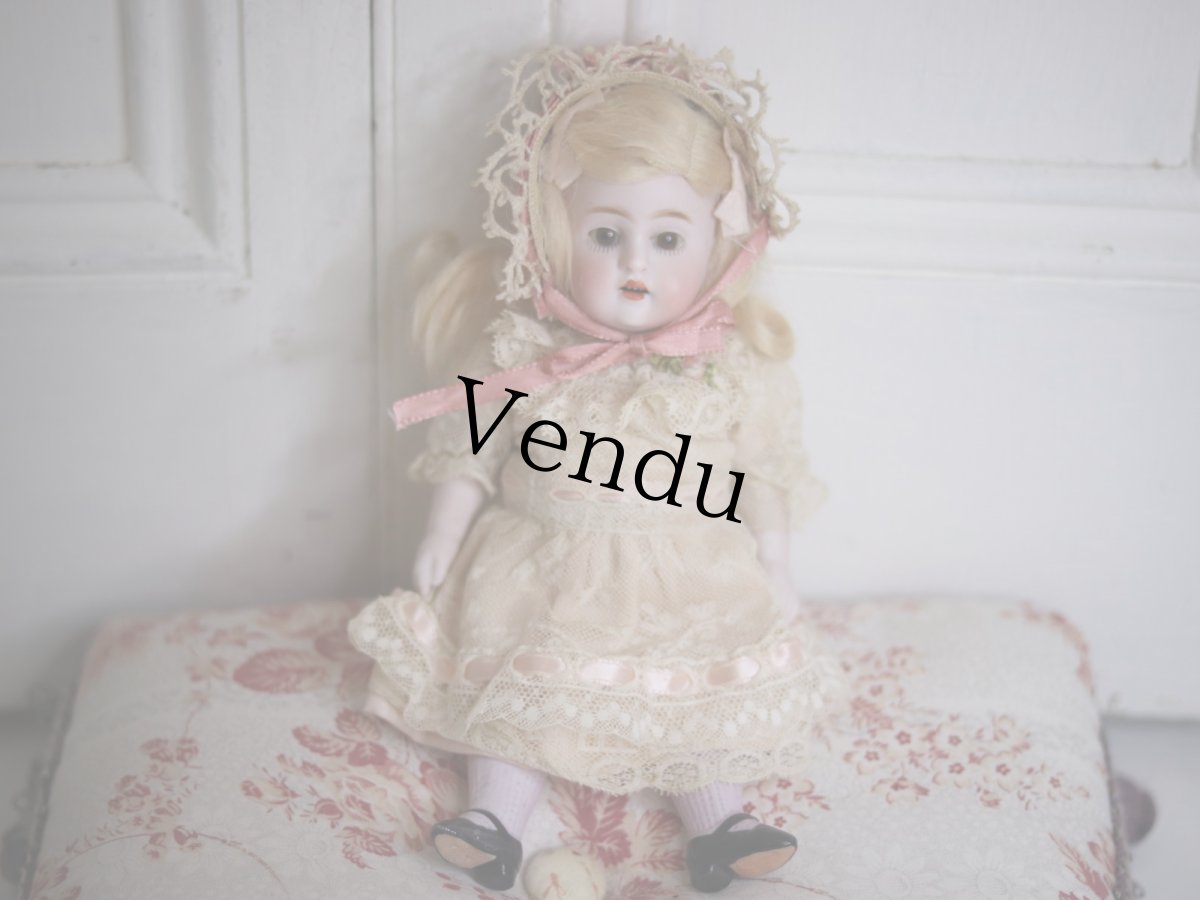 画像1: Kestner all bisque lavender socks//8.5in (1)