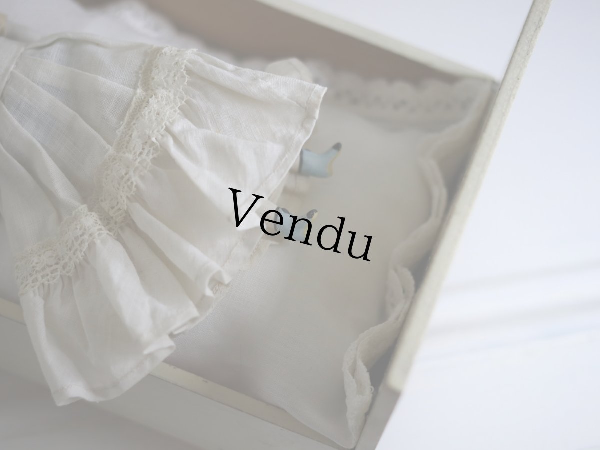 画像4: Victorian Blonde China Head Doll Wearing a Blue Corset&Blue Boots//6.3in (4)