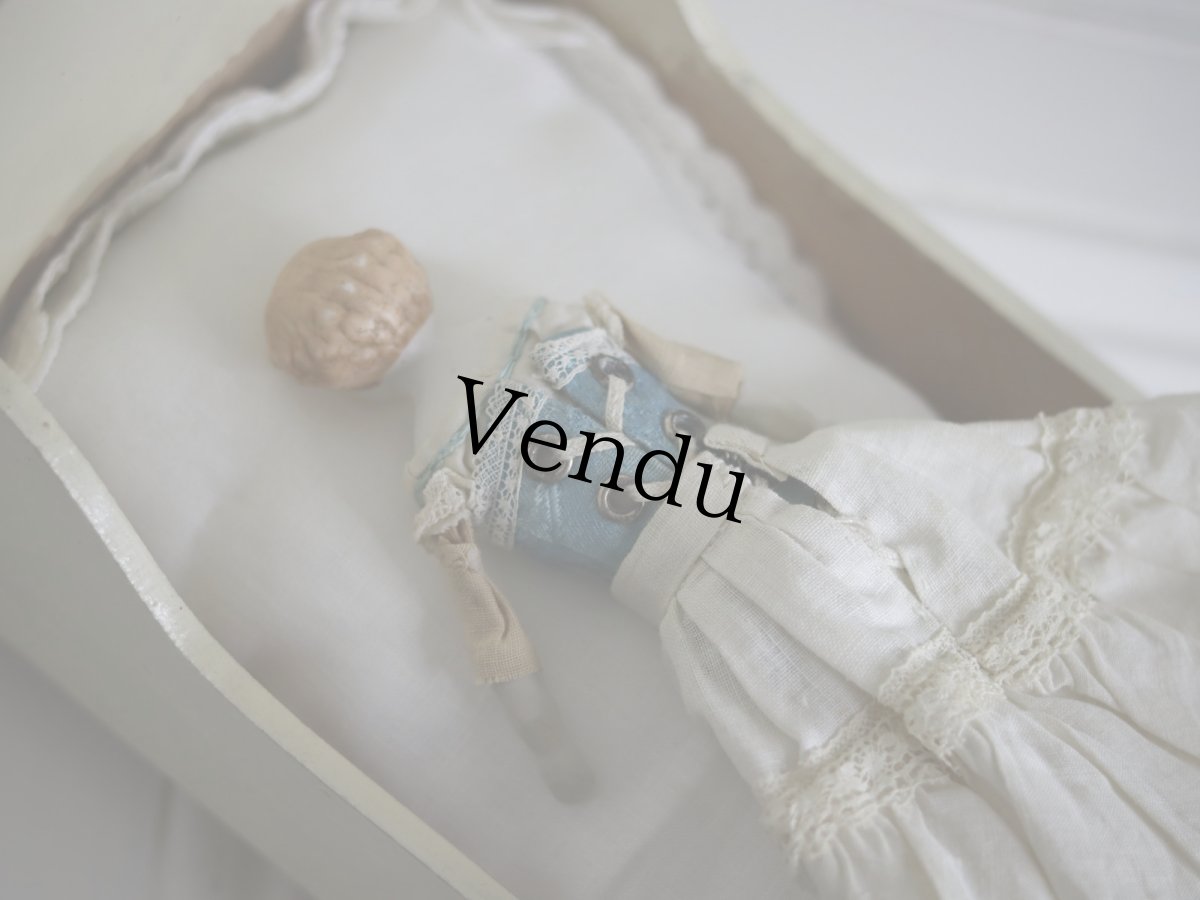 画像3: Victorian Blonde China Head Doll Wearing a Blue Corset&Blue Boots//6.3in (3)