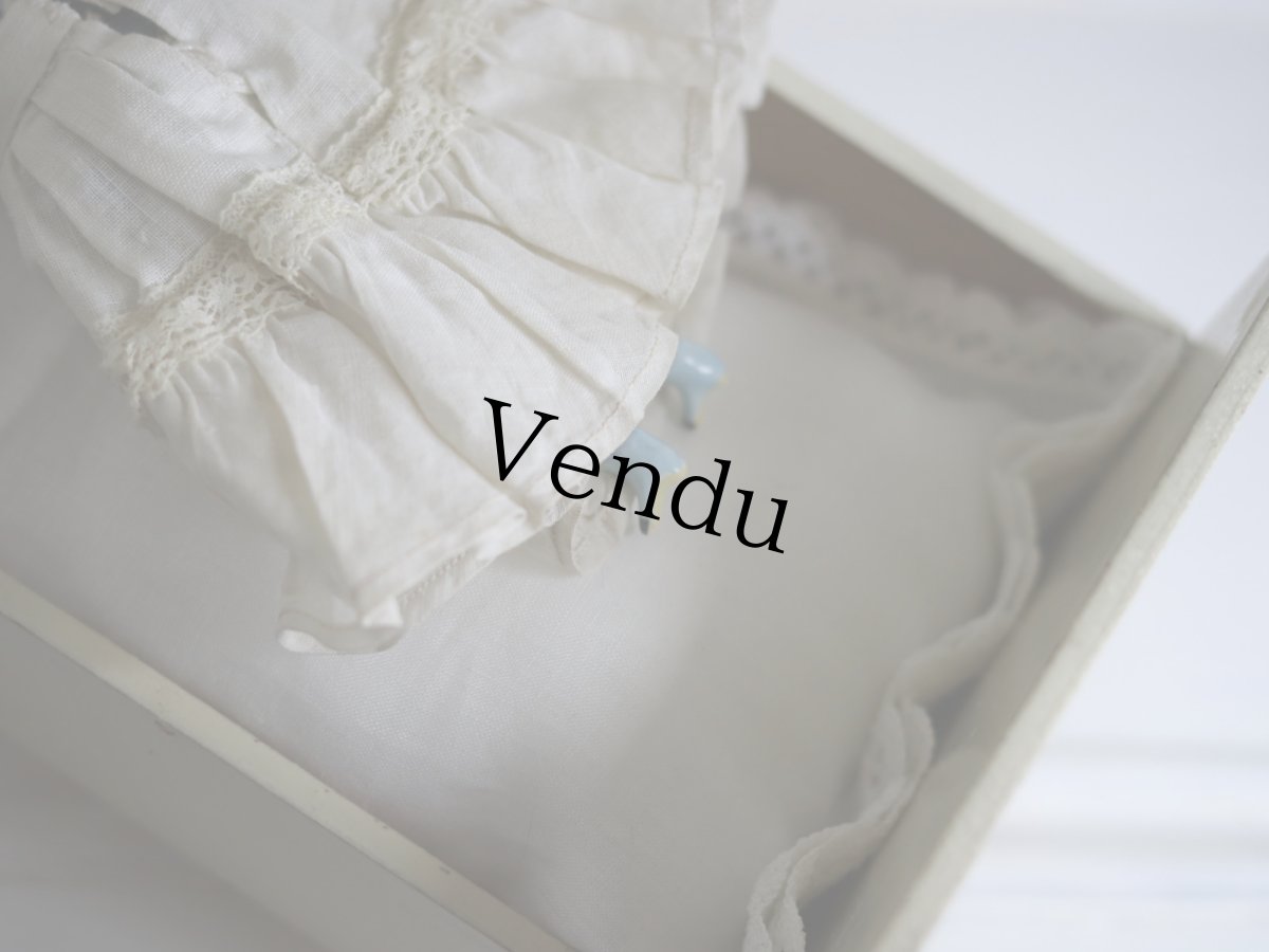 画像5: Victorian Blonde China Head Doll Wearing a Blue Corset&Blue Boots//6.3in (5)