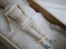 画像11: Victorian Blonde China Head Doll Wearing a Blue Corset&Blue Boots//6.3in (11)