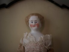 画像2: Victorian Blonde China Head Doll Wearing a Pink Corset＆Pink Boots//6.7in (2)