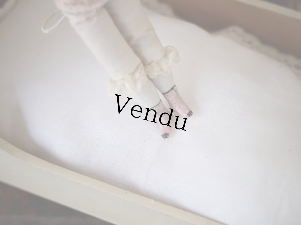 画像7: Victorian Blonde China Head Doll Wearing a Pink Corset＆Pink Boots//6.7in (7)