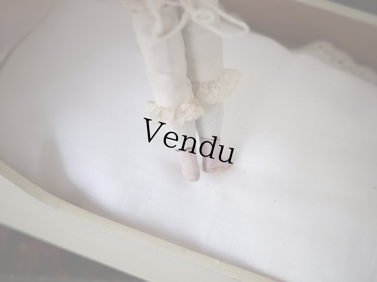 画像8: Victorian Blonde China Head Doll Wearing a Pink Corset＆Pink Boots//6.7in (8)