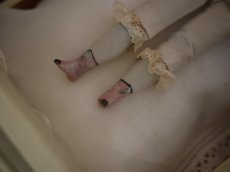 画像12: Victorian Blonde China Head Doll Wearing a Pink Corset＆Pink Boots//6.7in (12)
