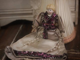 Antique toricoTte Blonde China Head Doll //6.7in/Chinahead Doll