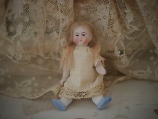 Antique toricoTte all bisque mignonette //3.5in/Antique Doll/お Antique toricoTte all bisque mignonette //3.5in/Antique Doll/お