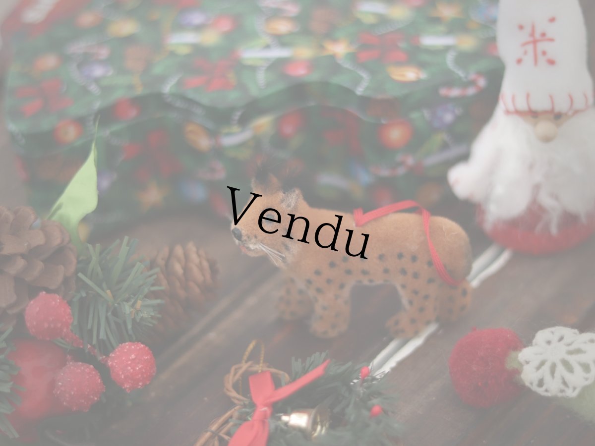 画像15: Wagner Handwork  小さな動物たちシリーズ/赤いリボンのクリスマスオーナメント / Wagner Künstlerschutz (15)