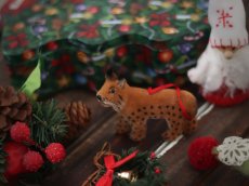 画像15: Wagner Handwork  小さな動物たちシリーズ/赤いリボンのクリスマスオーナメント / Wagner Künstlerschutz (15)