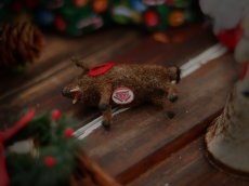 画像32: Wagner Handwork  小さな動物たちシリーズ/赤いリボンのクリスマスオーナメント / Wagner Künstlerschutz (32)