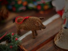 画像28: Wagner Handwork  小さな動物たちシリーズ/赤いリボンのクリスマスオーナメント / Wagner Künstlerschutz (28)