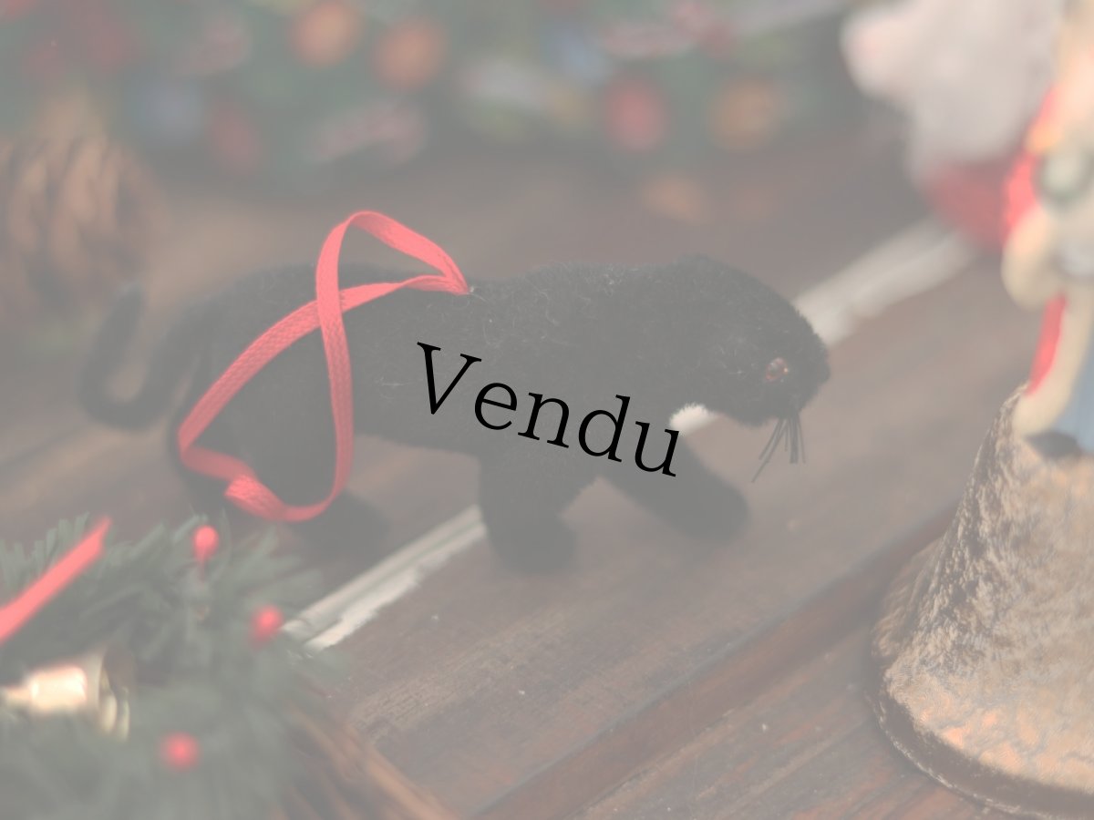 画像10: Wagner Handwork  小さな動物たちシリーズ/赤いリボンのクリスマスオーナメント / Wagner Künstlerschutz (10)