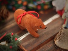 画像24: Wagner Handwork  小さな動物たちシリーズ/赤いリボンのクリスマスオーナメント / Wagner Künstlerschutz (24)