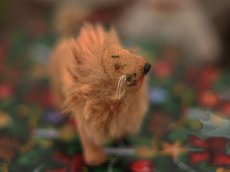 画像5: Wagner Handwork  小さな動物たちシリーズ/赤いリボンのクリスマスオーナメント / Wagner Künstlerschutz (5)