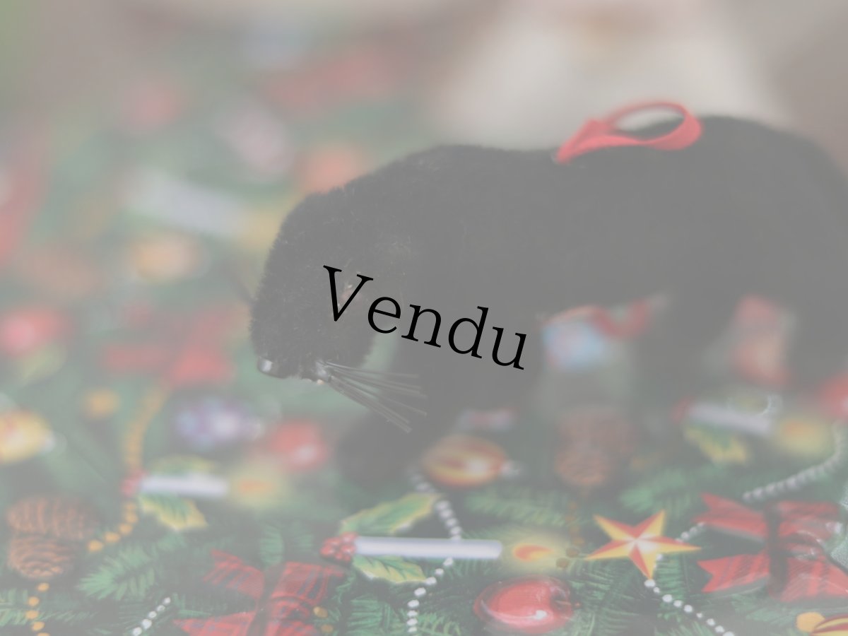 画像13: Wagner Handwork  小さな動物たちシリーズ/赤いリボンのクリスマスオーナメント / Wagner Künstlerschutz (13)