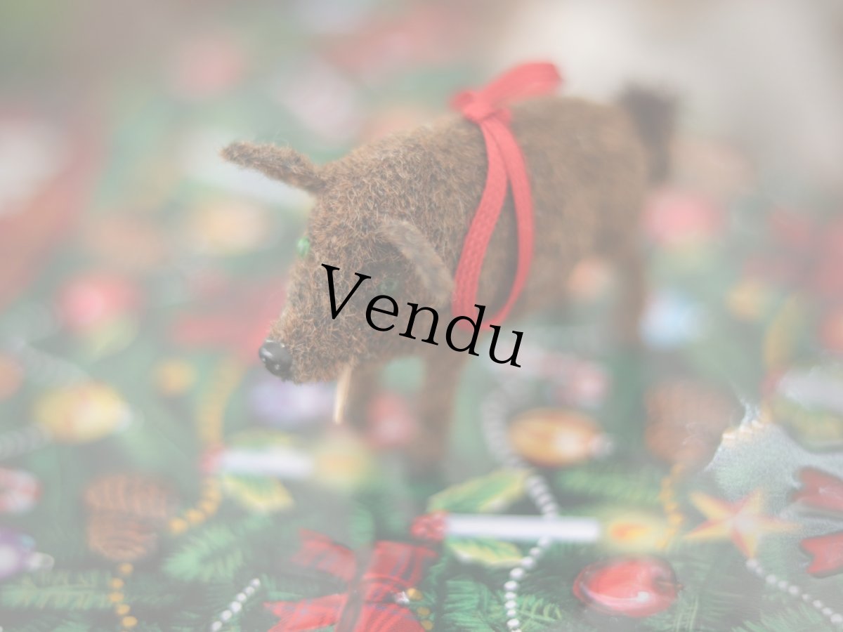 画像31: Wagner Handwork  小さな動物たちシリーズ/赤いリボンのクリスマスオーナメント / Wagner Künstlerschutz (31)