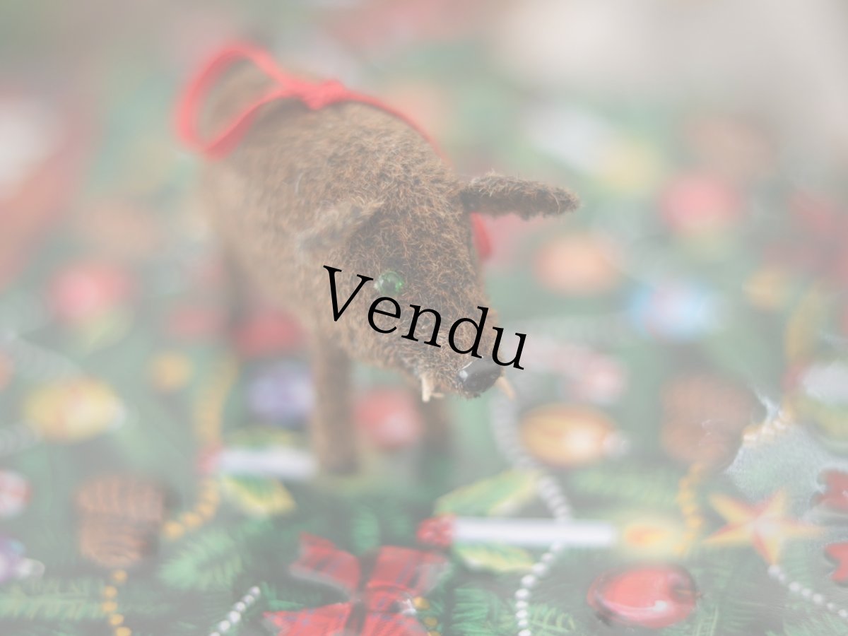 画像30: Wagner Handwork  小さな動物たちシリーズ/赤いリボンのクリスマスオーナメント / Wagner Künstlerschutz (30)