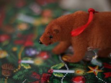 画像23: Wagner Handwork  小さな動物たちシリーズ/赤いリボンのクリスマスオーナメント / Wagner Künstlerschutz (23)