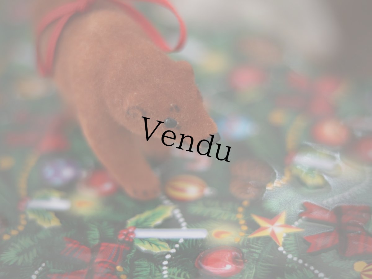 画像22: Wagner Handwork  小さな動物たちシリーズ/赤いリボンのクリスマスオーナメント / Wagner Künstlerschutz (22)