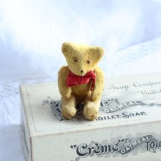 画像1: miniature teddy bear  赤リボン＊ (1)