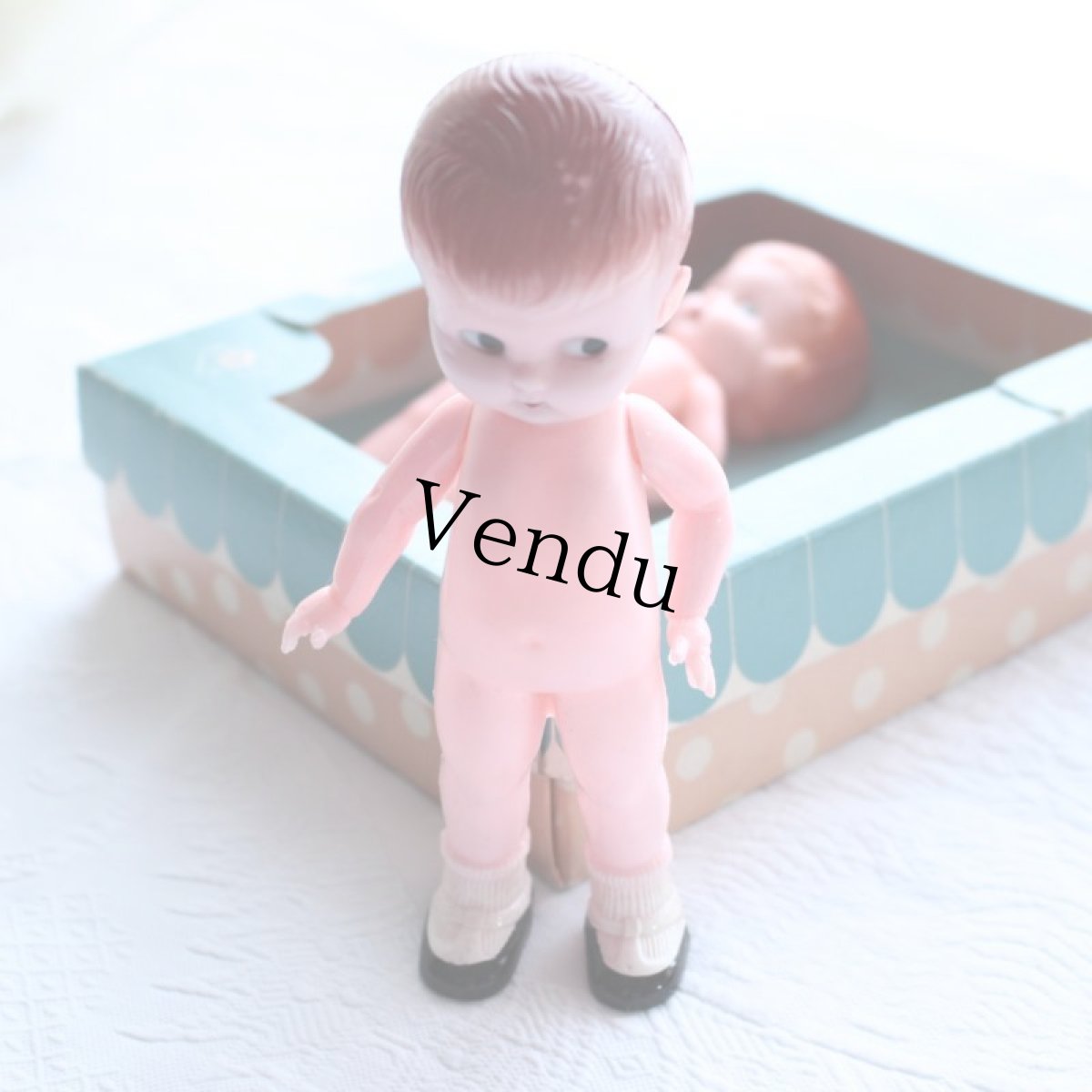 画像6: Knickerbockerちゃんペアー 箱入りセルロイドドール * (6)